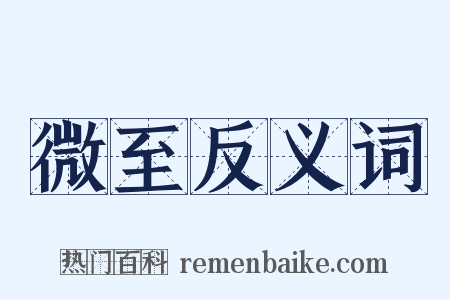 微至反义词是什么意思的图片